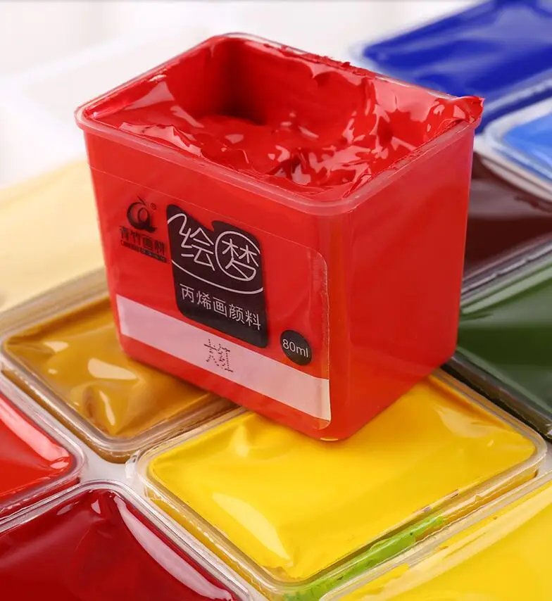 Hot sale acrylic paint 75 ml 80 ml  100 ml acrylic paint set for fabric painting