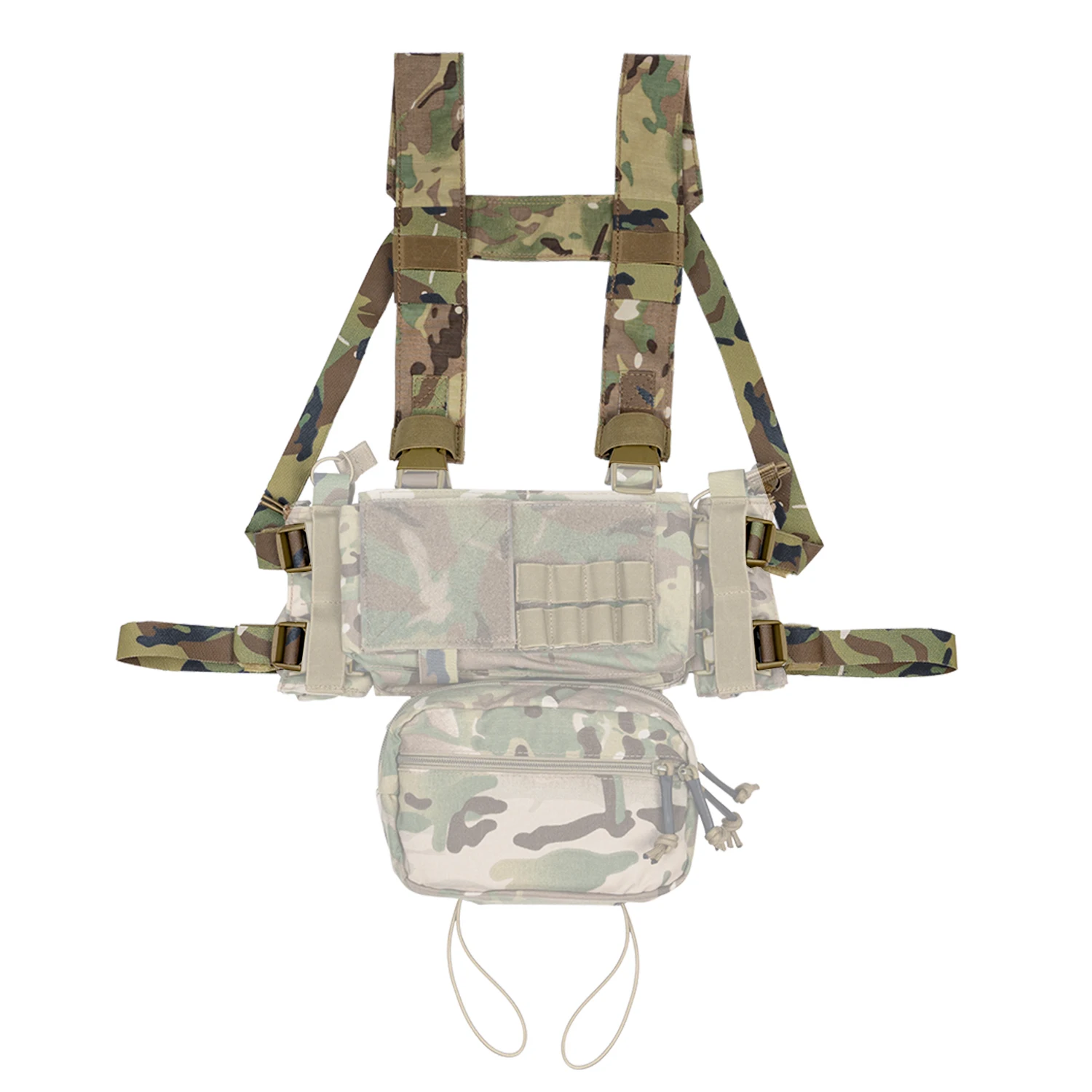 IDOGEAR Tactical Fat Strap Shoulder Strap & Back Strap H Harness for Tactical Shoulder Strap Chest Rig
