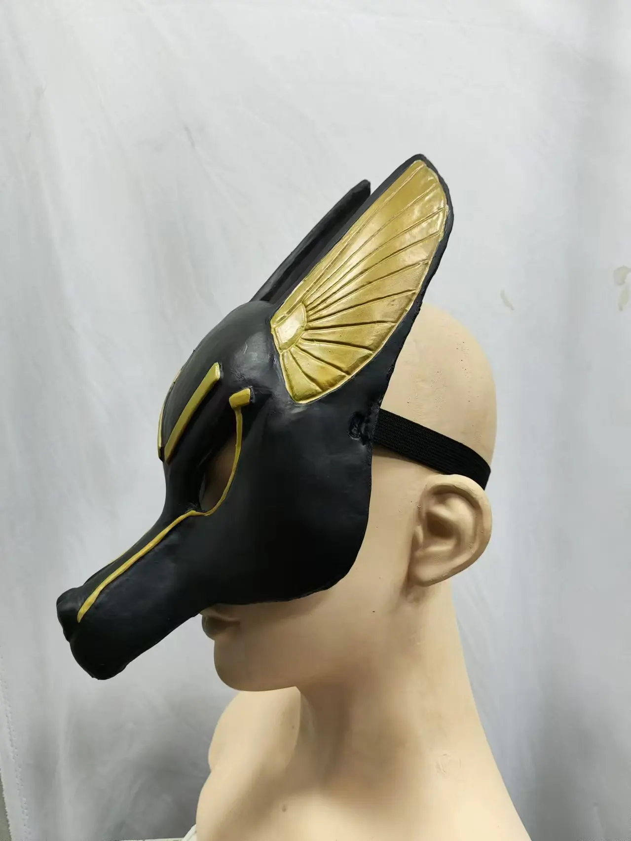 Anubis Mask PVC & Latex Egyptian God Costume Accessory Jackal God Masquerade for Halloween Cosplay Party Supplies