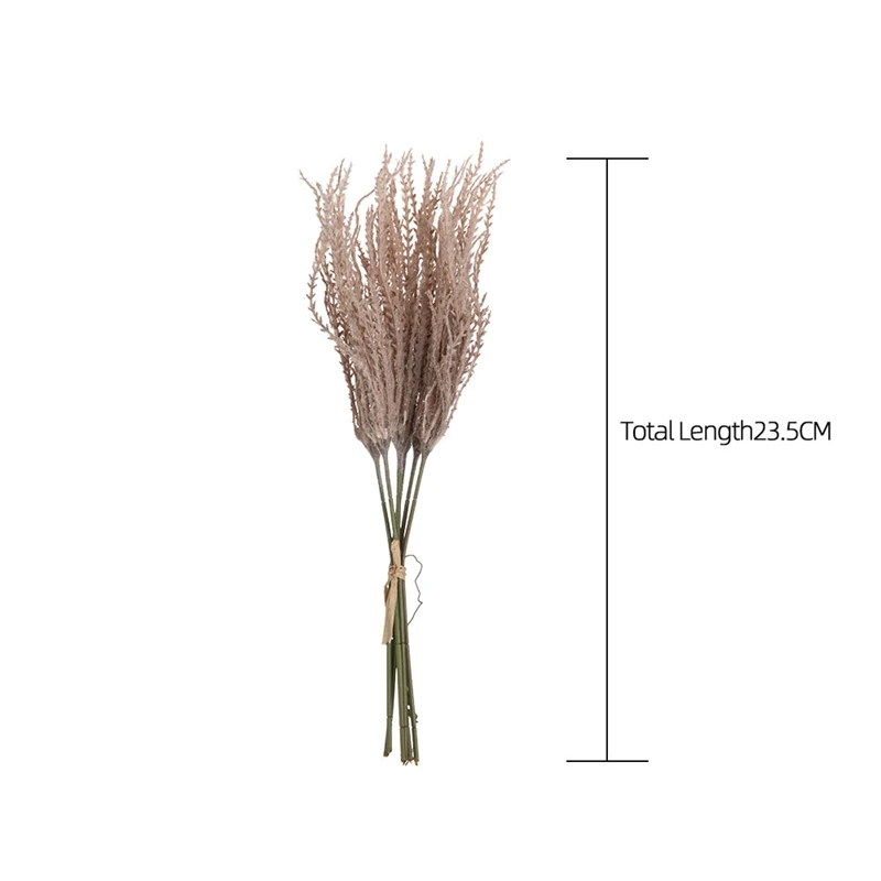YC1085 Artificial Flower Plant Flocked Trident Leaf Grass Handles Hot Selling Decorative Flowers and Plants