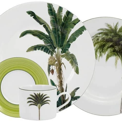 Фарфоровый набор в немецком стиле 20 шт. Роскошная тонкая керамическая посуда фарфоровый/керамический