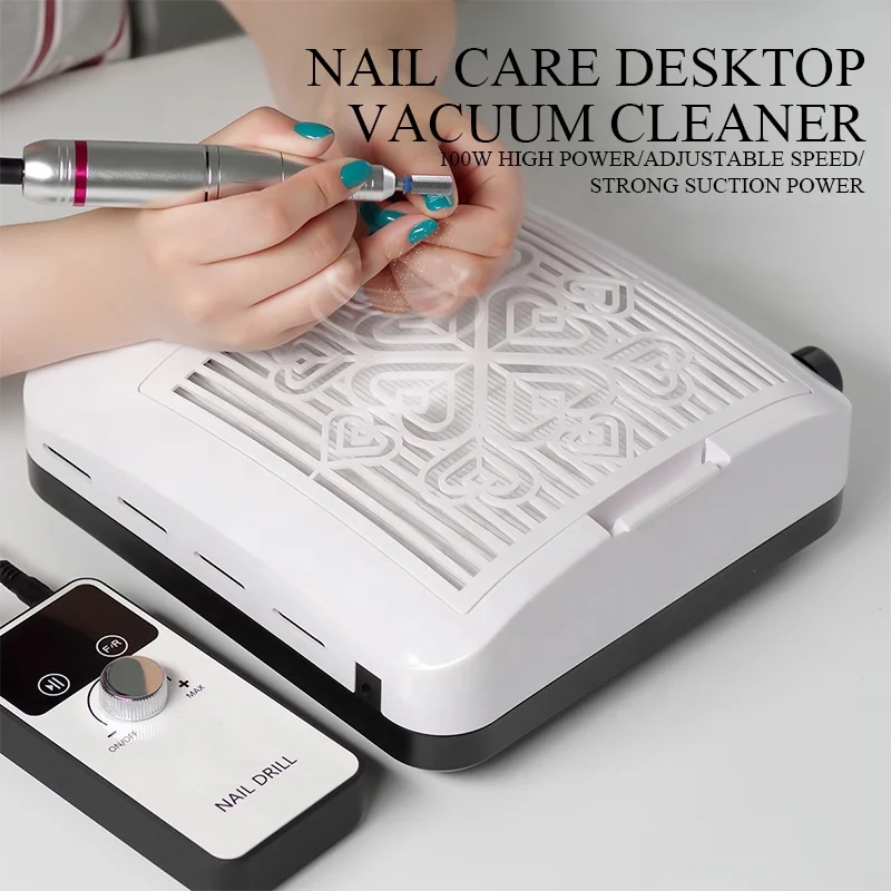 Adjustable Suction Nail Dust Collector Professional Fan for Nail Dust Vacuum Cleaner with Filter Manicure Tools