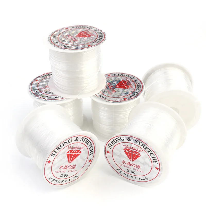 0.2-0.6mm Fishing Line Beads Wire Clear No Stretch Nylon Beaded Thread Cord Crystal Rope DIY For Jewelry Making Supply Wholesale