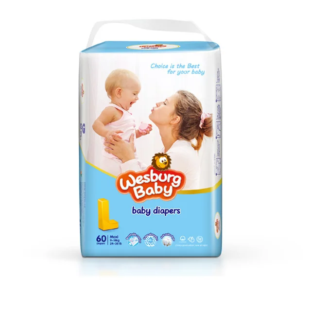 3D канал предотвращения утечки Анти-утечки и из измельченной цилюлозы подгузники счастливым