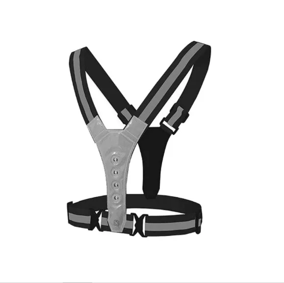 Outdoor Cycling High Elasticity Night Running Reflective Clothing Sports LED Light Reflective Vest