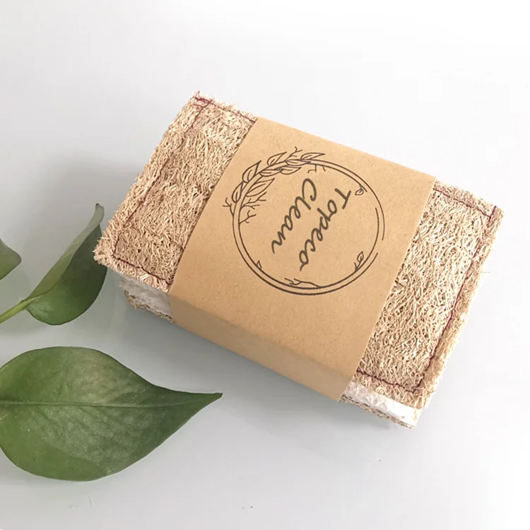 Натуральная кухонная губка Topeco щетка для мытья посуды двухсторонние прокладки кухонные чистящие целлюлозная