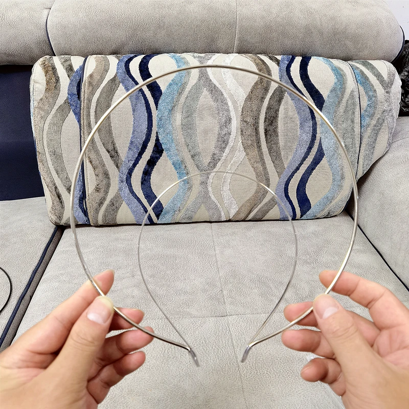 Custom Carbon Steel Two Circles Cosplay Anime Headdress Halo Hair Hoop Headband Accessory