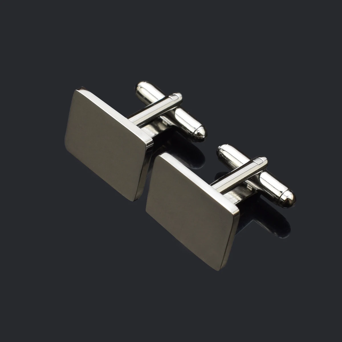 Mirror Steel Titanium Engraved Cuff Links  High Quality Round Oval Rectangle Blank Stainless Steel Cufflinks Men Jewelry Making