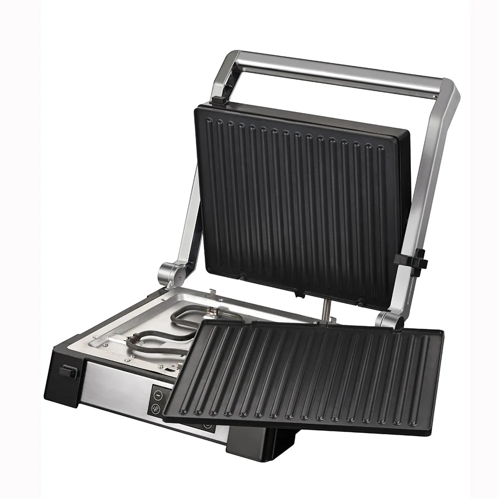 4 Slices 2000W Electric Contact Grill Panini Maker Grilling Machine Press Grill With Digital Control Panel
