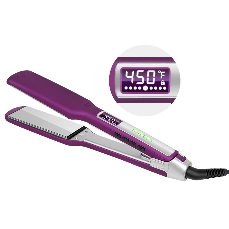 
Wholesale Private Label Hair Straightener Digital touch screen 360 Degree Swivel Power Cord Hair Curler Profecional Flat Iron 