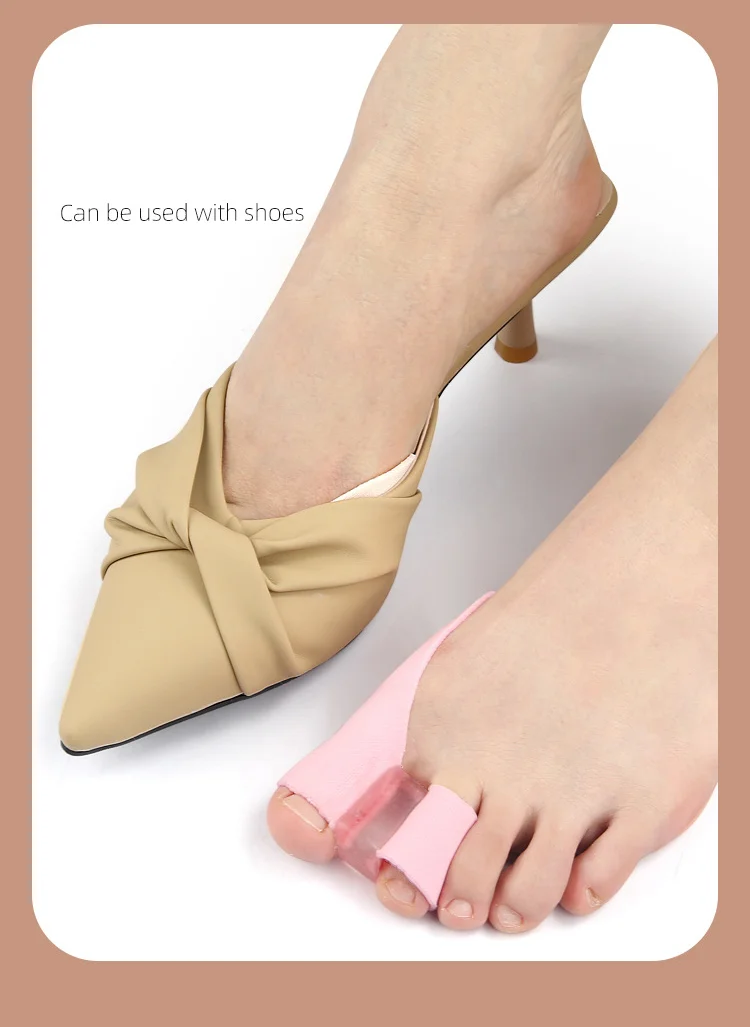 New design Hallux Valgus SEBS Double Toe Separator Big Toe Bunion Corrector Cover Toe protection sleeve