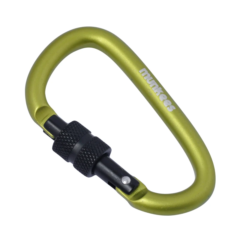 Munkees Aluminum Carabiner Keychain with Screw Lock Useful and  Fun Gift in Assorted colors 6 cm Length