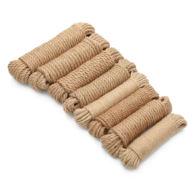 1mm-30mm Jute rope thick and thin hemp rope bundled decorations handmade rope for diy