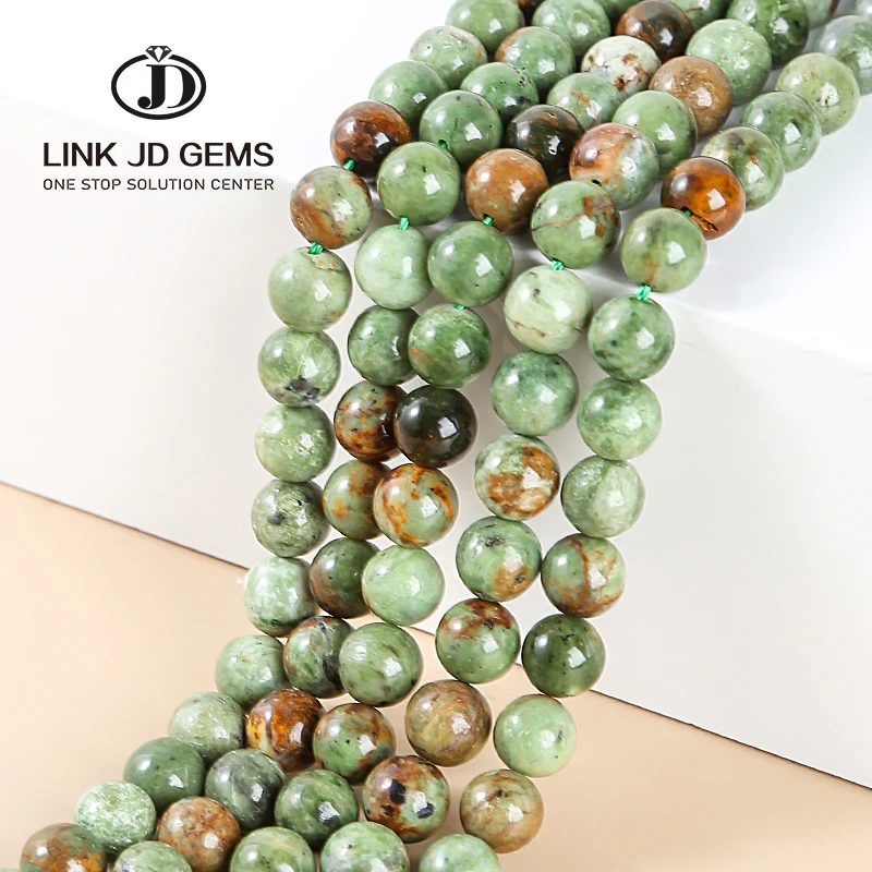 Wholesale Bulk Beads Natural Green Opal Beads 6/8 /10/12MM Semi-Precious Stone Beads For Jewelry Making Diy Charm