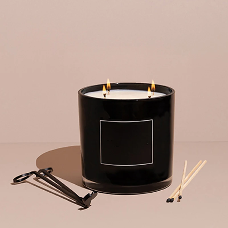 Wholesale Luxury Private Label Glass Jar Natural Soy Wax Candles Scented Set with Gift Box