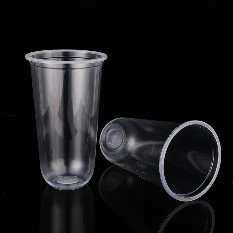 Plastic Water Cup Coffee Lids Ice Cream 32Oz Lid 24Oz Cold Tumbler 32 Oz Hard Custom Straw Drink Disposable Dessert Cups