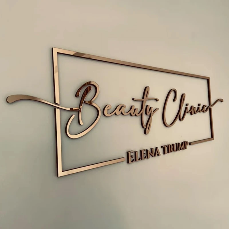 New Style Acrylic White Logo With Led Light, Commercial Logo Of Beauty Salon, Boutique And Barber Shop Sign