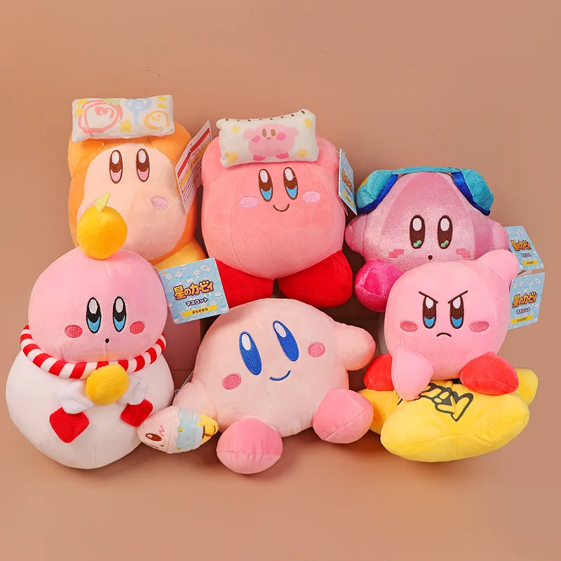 15cm Star Kirby Plush Stuffed Toys Cute Soft Cartoon Anime Figures Dolls Pendant Kids Birthday Gifts