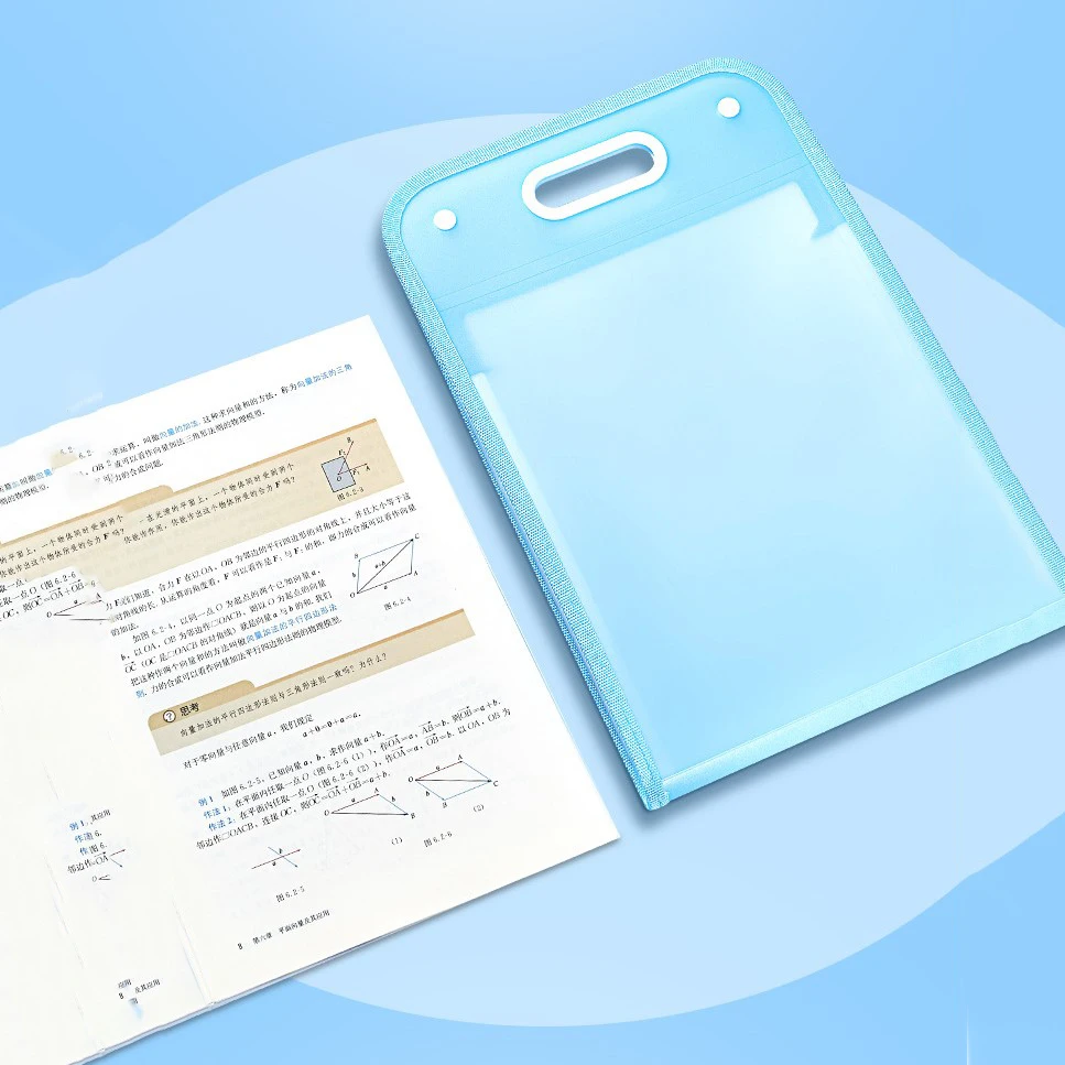 Colorful PVC PP Plastic Work Custom Bag Paper Expandable Organizer Document File folder With Handle