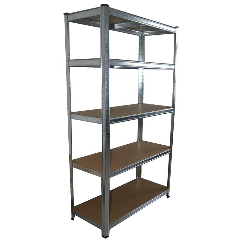 5 tiers 175KG/shelf Galvanized shelving beams with ridges