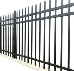 High quality Fencing Spearhead Iron Fence Panels Black Tubular Metal Fence for hot sale