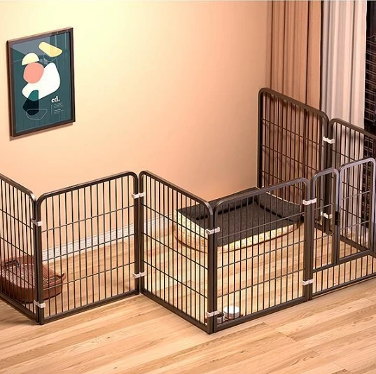 Pet dog fence Free splice fence gate indoor kennel for small to medium sized dogs pet cages houses