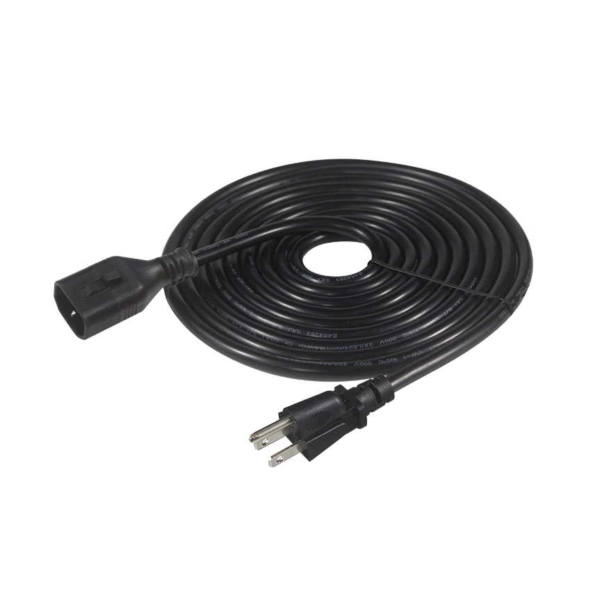 230 для pack Pdu черный Iec-320 штекер разъемы круглый разъем 3-контактный Шнур питания Iec C14 Us кабель