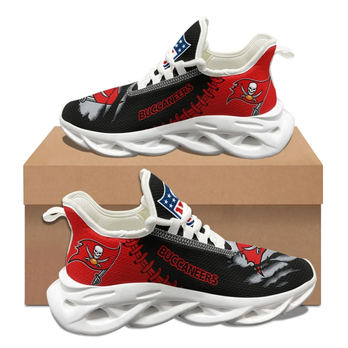 Print on Demand  Gym Indoor Outdoor Jogging Shoes Pirate League Football Design Running Sneaker Casual Men Shoes