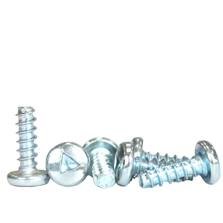 Blue White Zick Finish Binidng Head Triangle Drive TR Thread Forming Screws