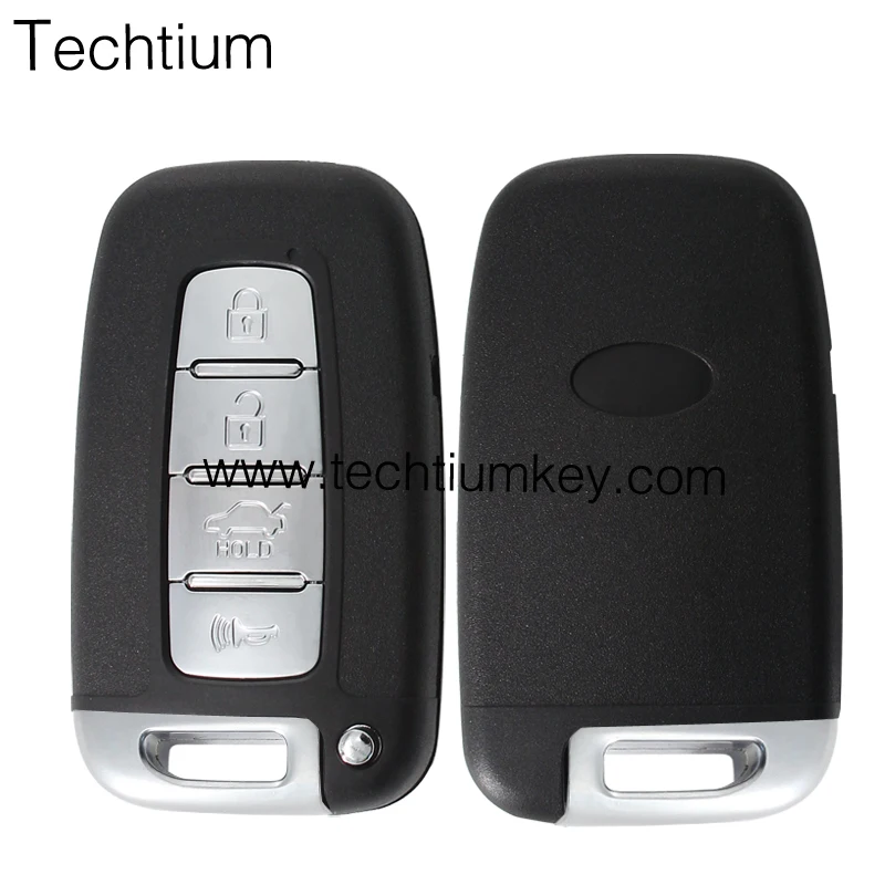 4 buttons car smart key case shell fob with battery clamp for Kia Optima Forte Cerato