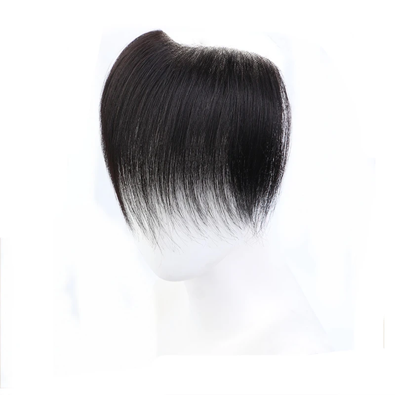  Men Forhead Frontal 100% Human Hair Piece Big Area V Loop Front Hairline With Tapes for Non-Remy