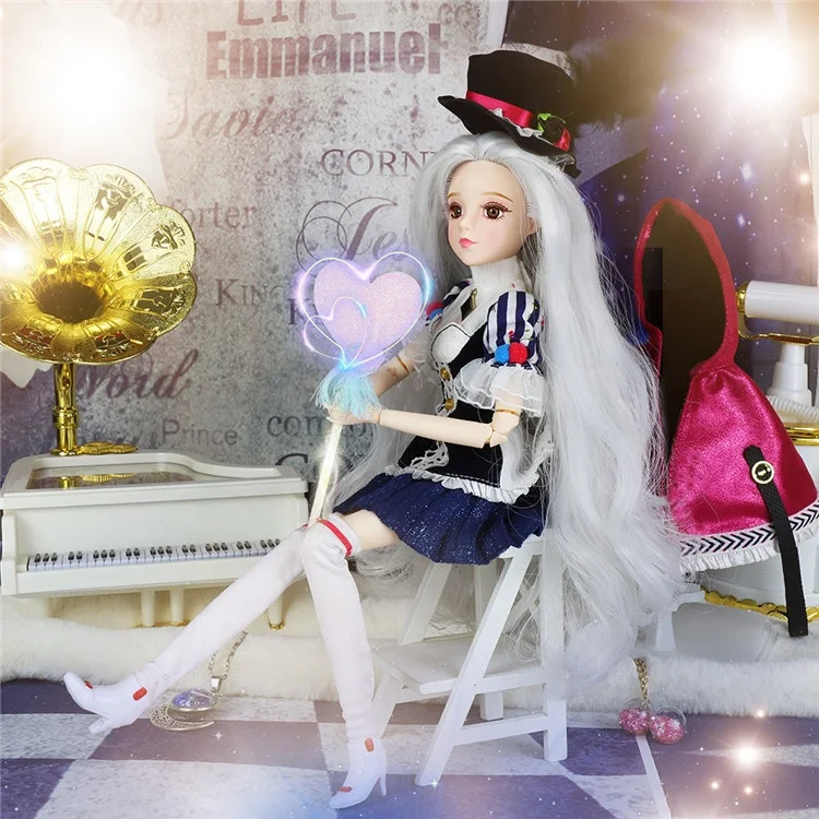 Kids Playing BJD Dolls 30cm 18 Ball Jointed Body DIY Custom Doris Doll For DBS Dream Fairy