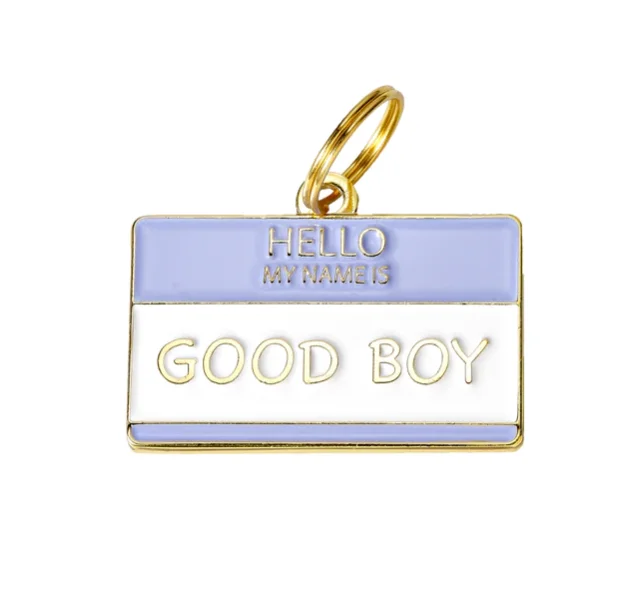 New Fashionable Custom Engraved Stainless Steel Geometric Funny Soft Enamel Pet Dog ID Tags Charms