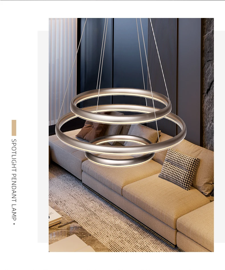 Роскошные большие барные светильники Aisilan для дома и гостиной, потолочные светильники в скандинавском стиле, круглые кольца, подвесные светильники