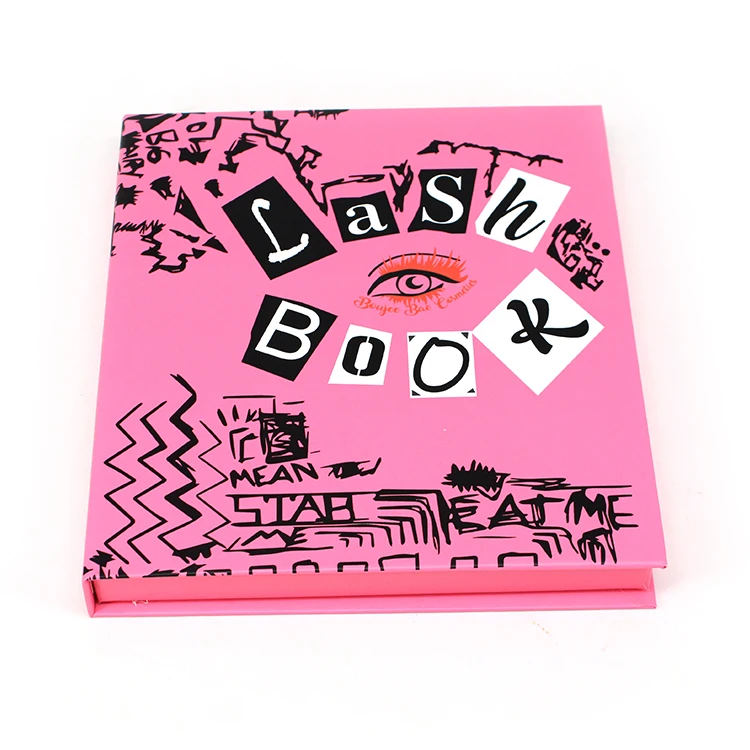 Personalized eyelash books lash packaging book 3 pairs eyelash boxes logo design with matt lamination