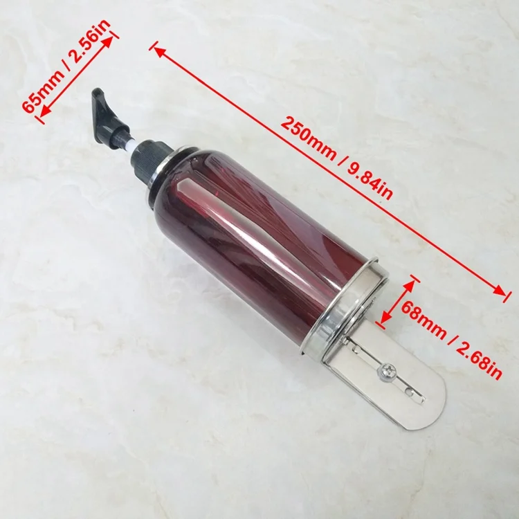 Европейский стиль 300 мл ПЭТ-коричневый цвет коместическая бутылка мыла дозатор из нержавеющей стали настенный кронштейн полка