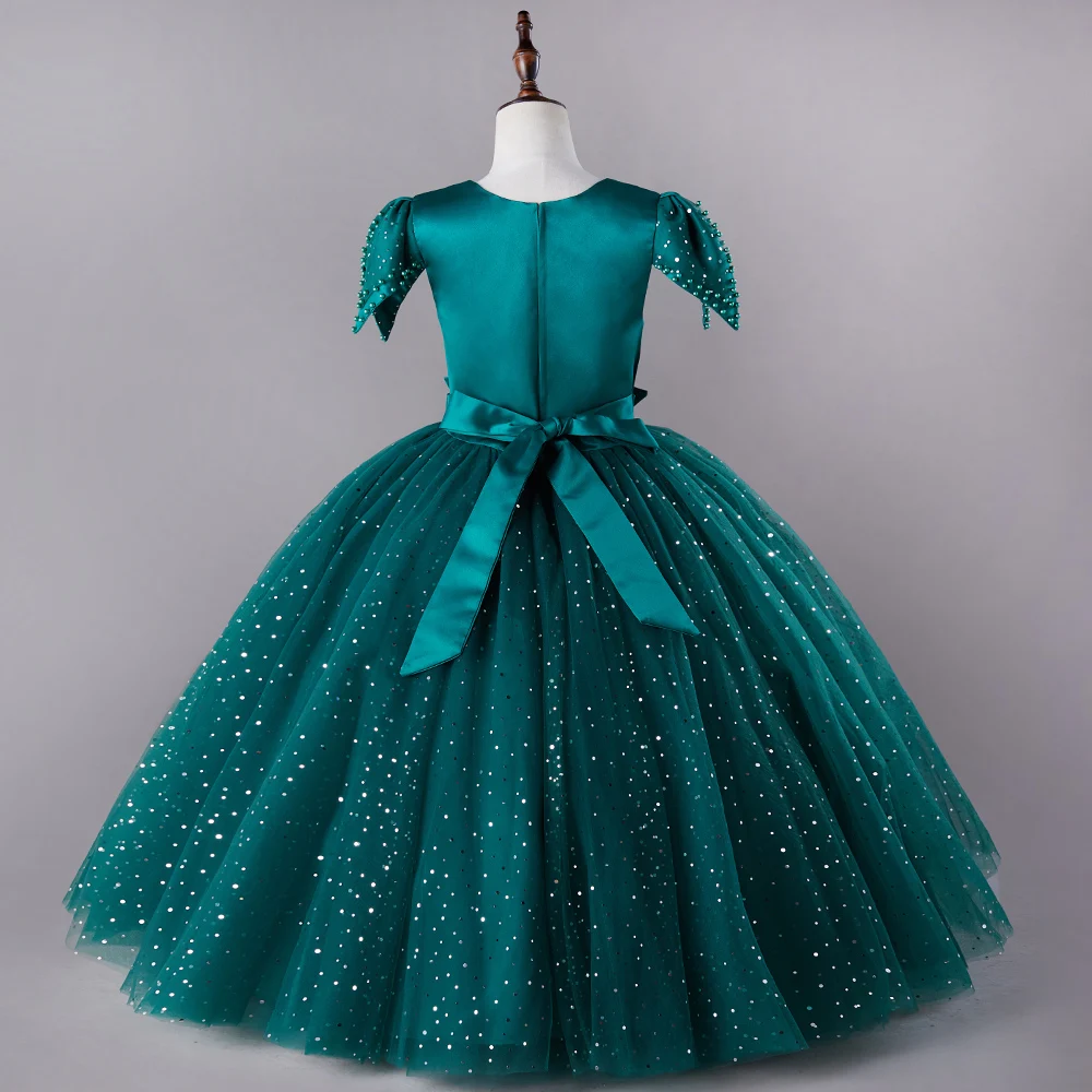 Fashion Factory Price Party Flower Girl Dress Embroidery Princess Party Clothes For Children Gowns LS6066