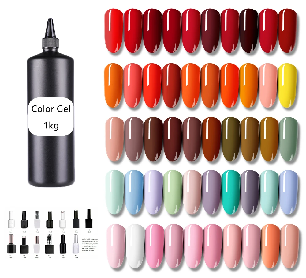 Factory cheap price 1kg bulk gel nail polish color
