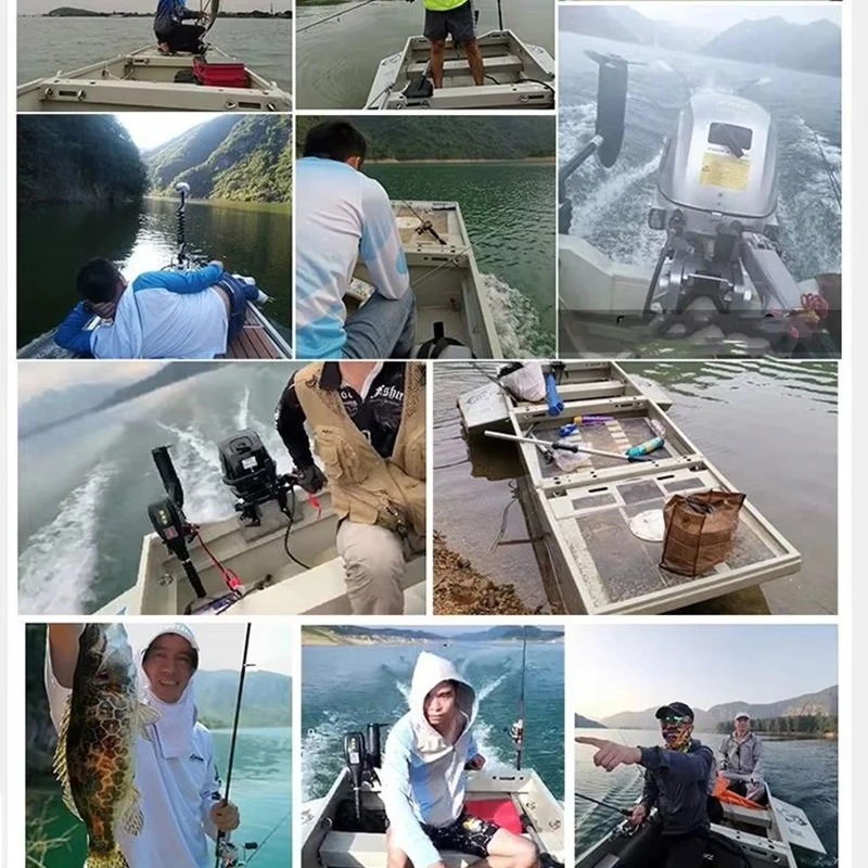 Vehicle-mounted boat 3.2m PE plastic splicing fishing folding boat speedboat portable fishing assault boat