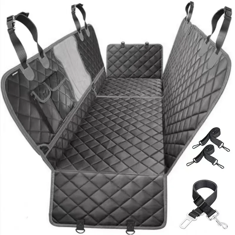 SinSky Hot Sale Waterproof Durable Scratch Proof Non Slip Suv Cars Pet Mat Dog Car Seat Cover Protector with Mesh Viewing Window