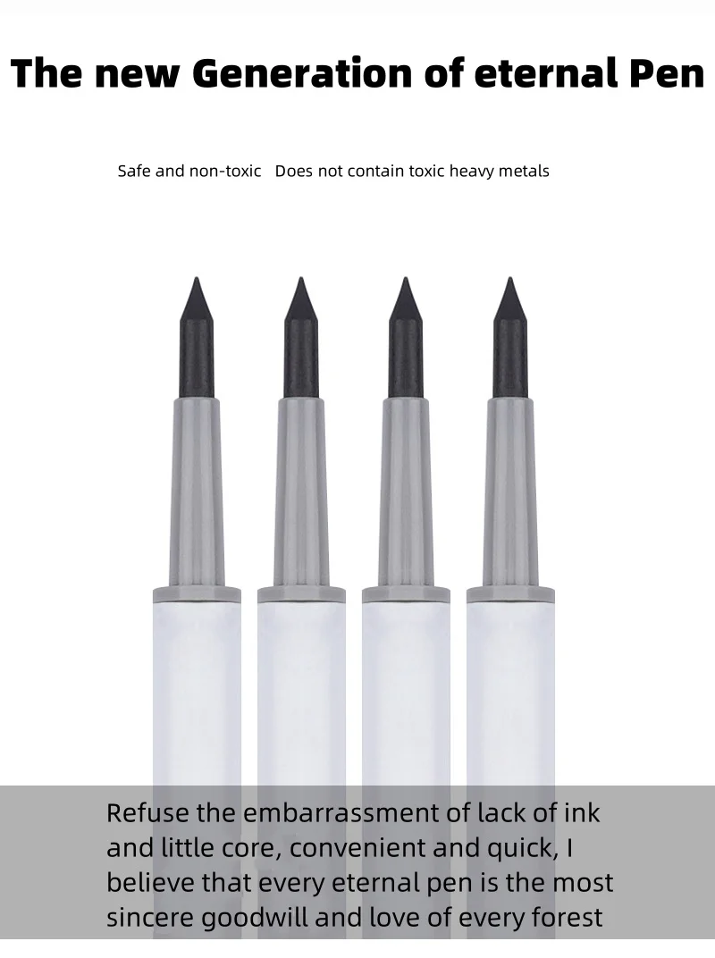 Customized Eternal Pencil No ink HB Black Lead Printing Logo