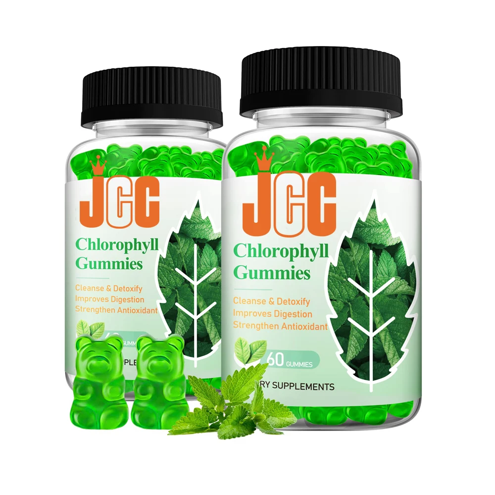 Private label Chlorophyll gummies for  antioxidants support cleanse &detoxify  halal bear Chlorophyll  Gummies