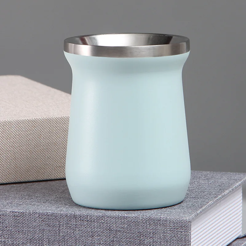 2022 New custom 8oz Argentina double wall vacuum beer tea tumbler mug stainless steel insulated travel yerba mate gourd cup
