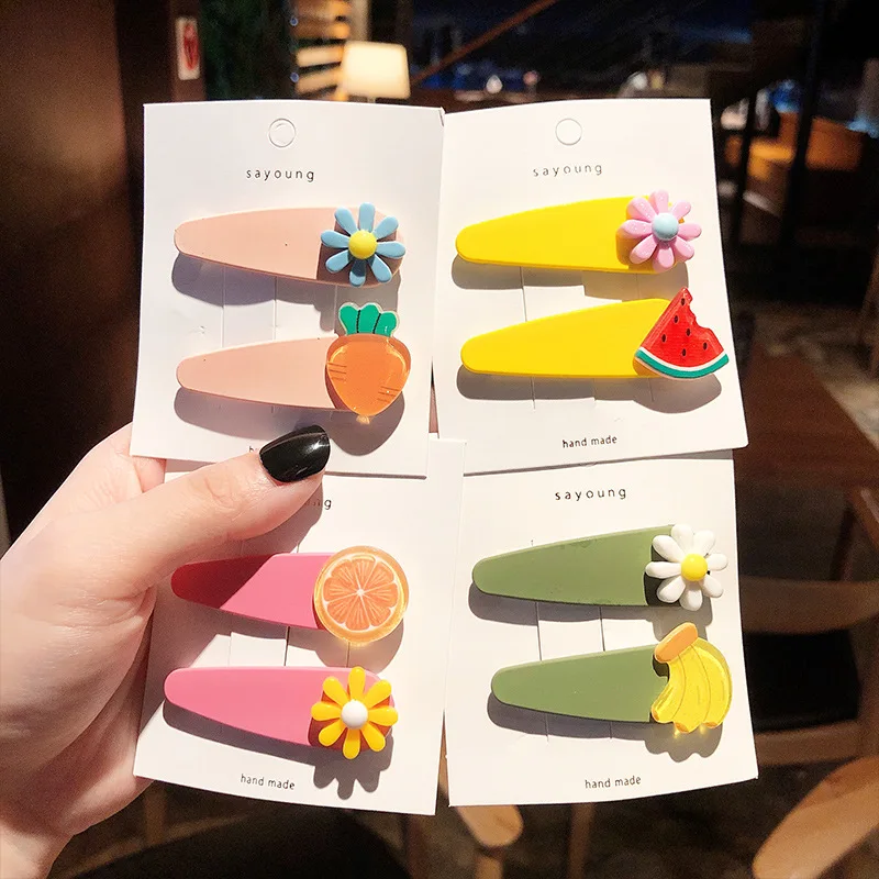 Fruit Hairpin Cute Girl Bangs Clip Set Hairpin Headdress Broken Hair Clip