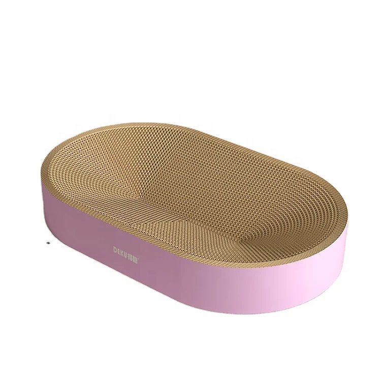 Big Corrugated Cardboard Cat Scratcher lounge Large Scratching Cat Bed Scratch Pad for Indoor Cats as Furniture Protector