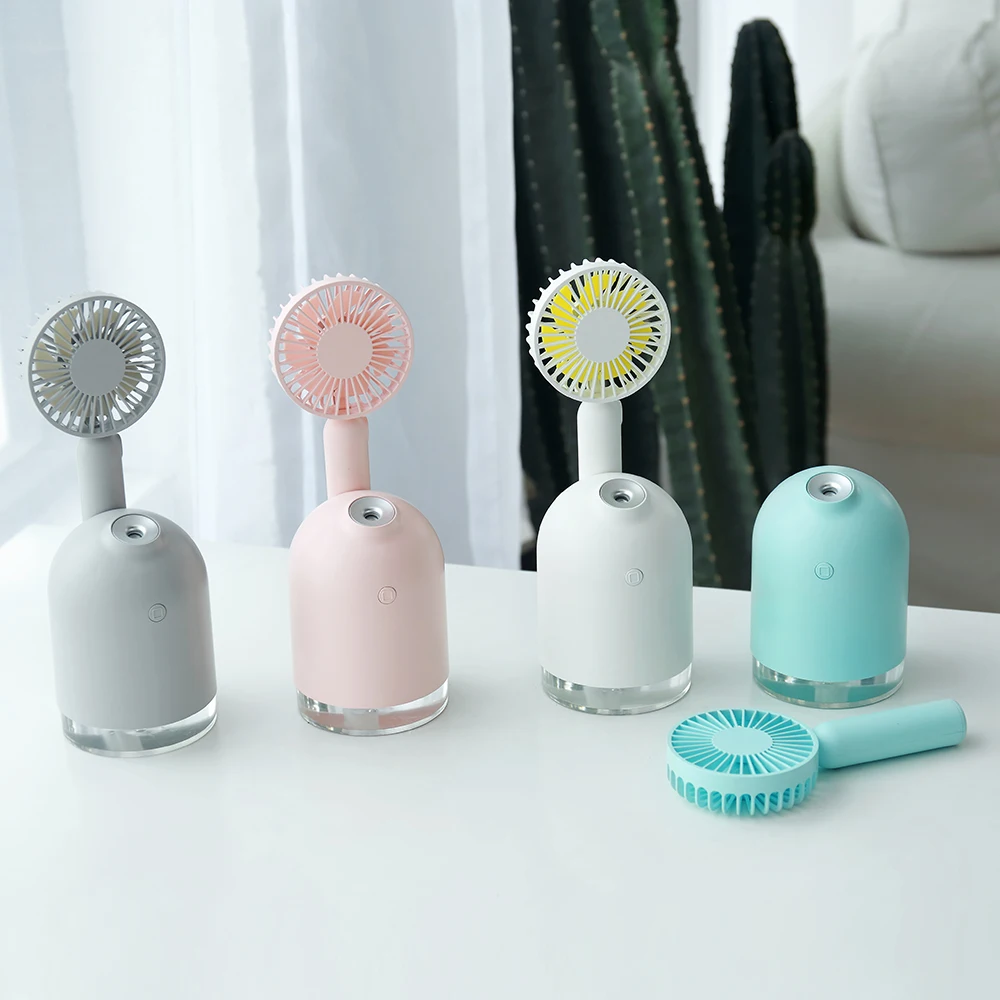 Summer Multifunction Water Spray Cooling Mist Portable Battery Usb Rechargeable Desk Mini Fan