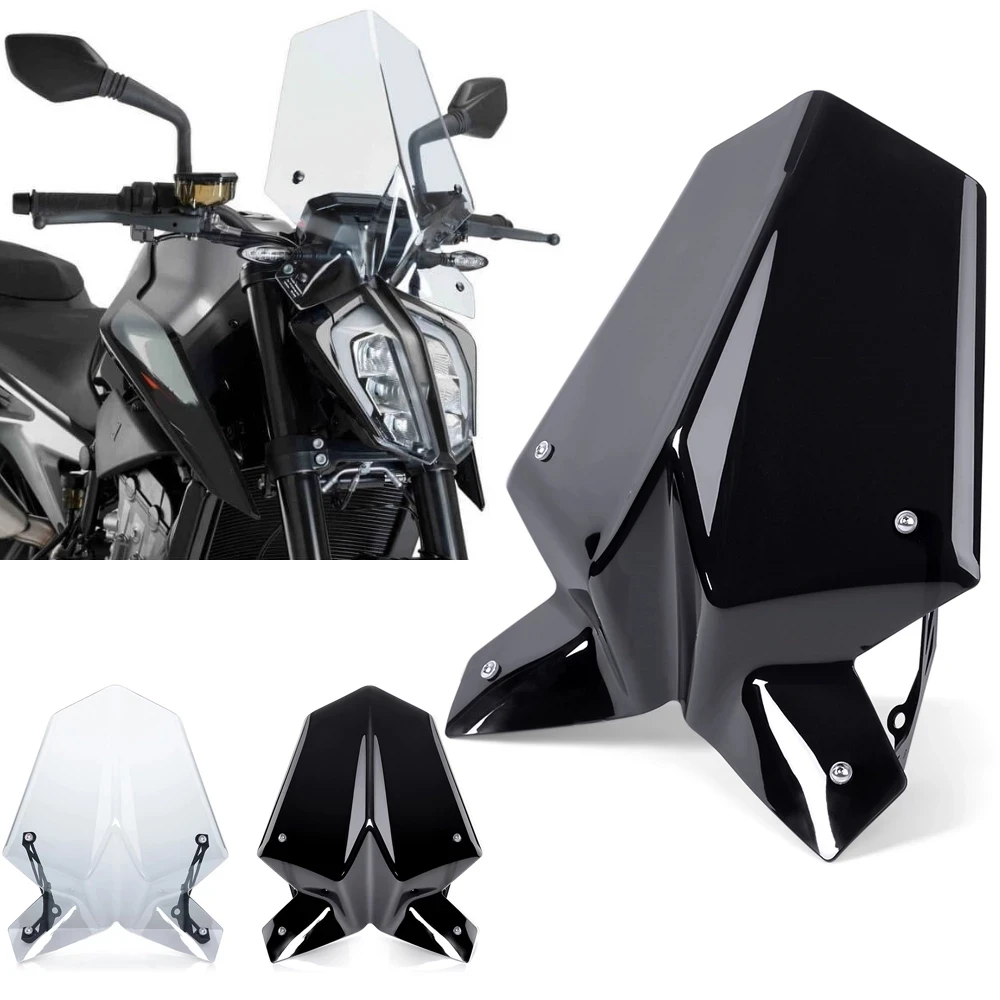 RACEPRO Windscreen Windshield Screen Shield Wind Deflector with Bracket For KTM DUKE 790 2018 2019 2020