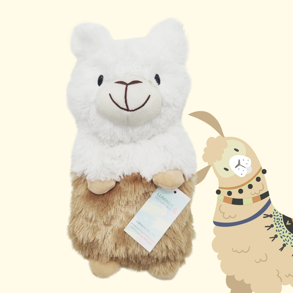 Free sample cute alpaca shape microwave heat bag for winter hand warmer