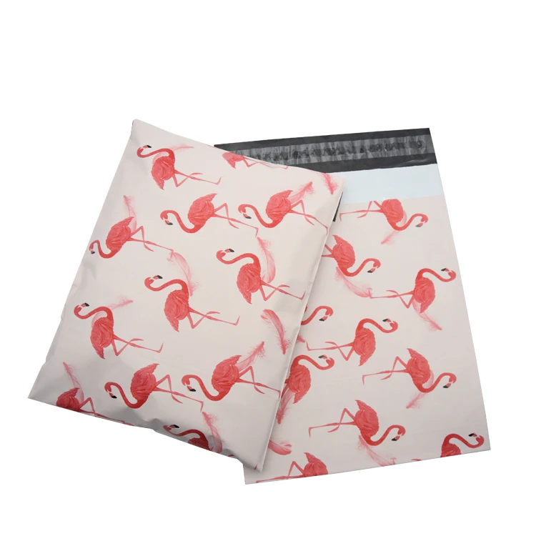 US Warehouse Cheap Shipping Thank You Poly Mailer Bag Custom LOGO Printed Pink Packaging Polymailer Mailing Bag with Handle