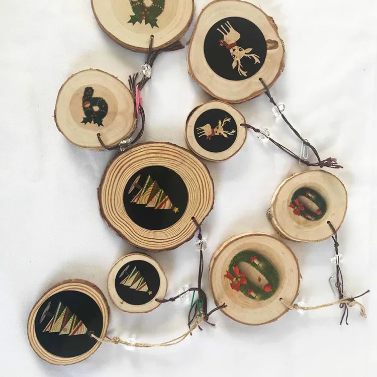 
Arts And Crafts Rustic Wood Log Fir Slices Table Decoration Cake Stand 